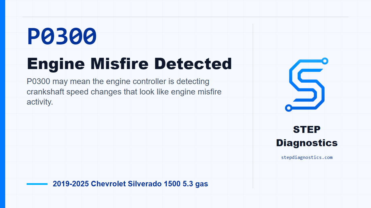 P0300 Engine Misfire Detected diagnostic guide