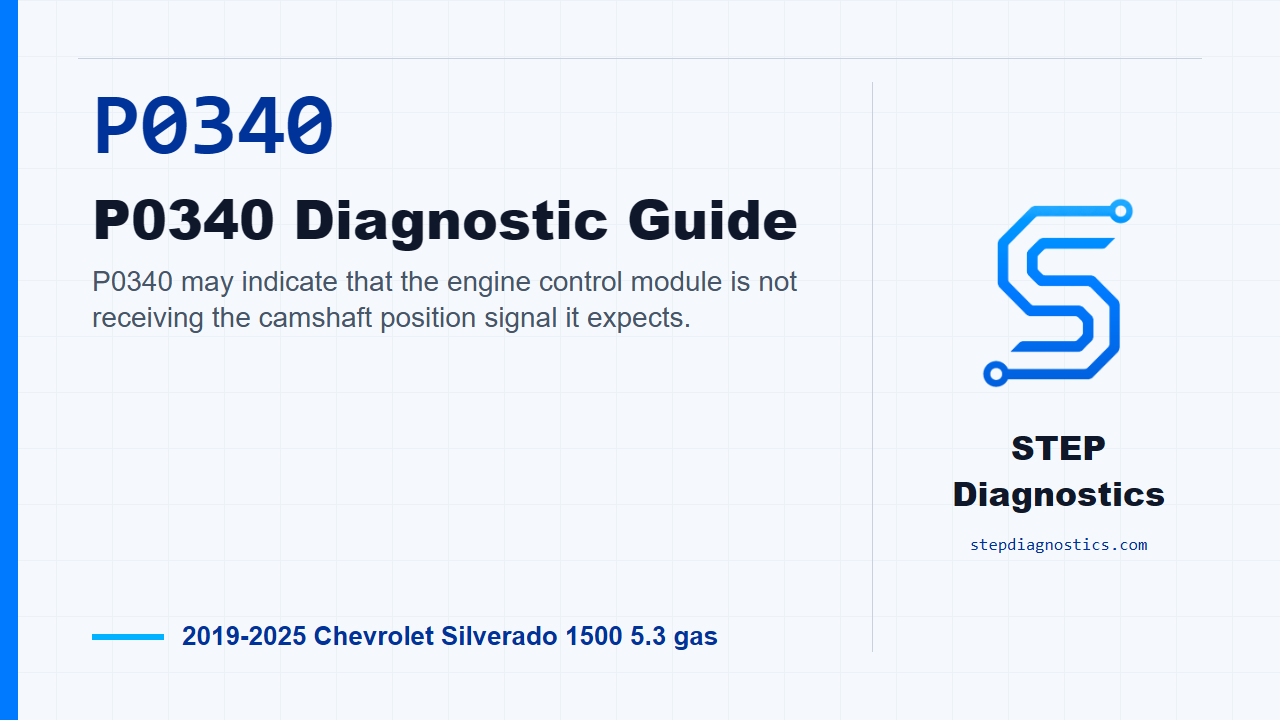 P0340 P0340 Diagnostic Guide for 2019-2025 Chevrolet Silverado 1500 5.3 gas