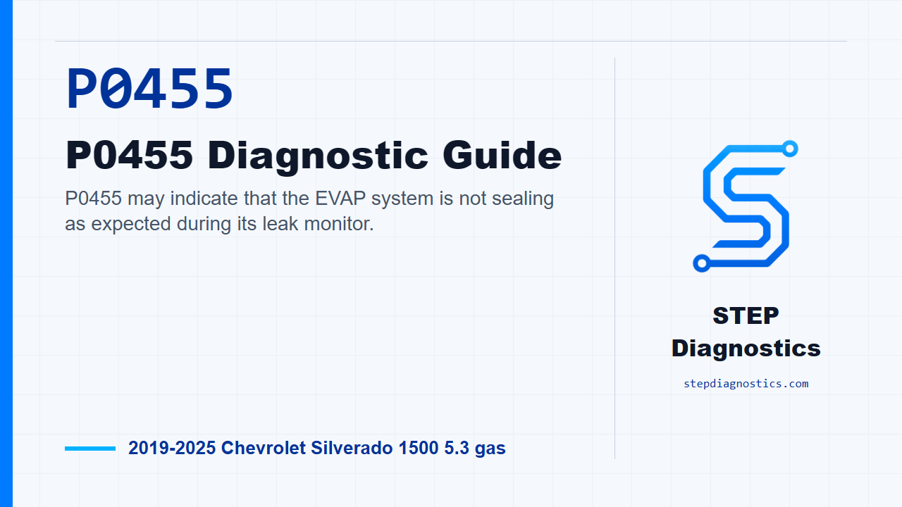 P0455 P0455 Diagnostic Guide for 2019-2025 Chevrolet Silverado 1500 5.3 gas