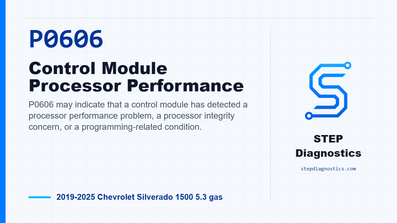 P0606 Control Module Processor Performance diagnostic guide