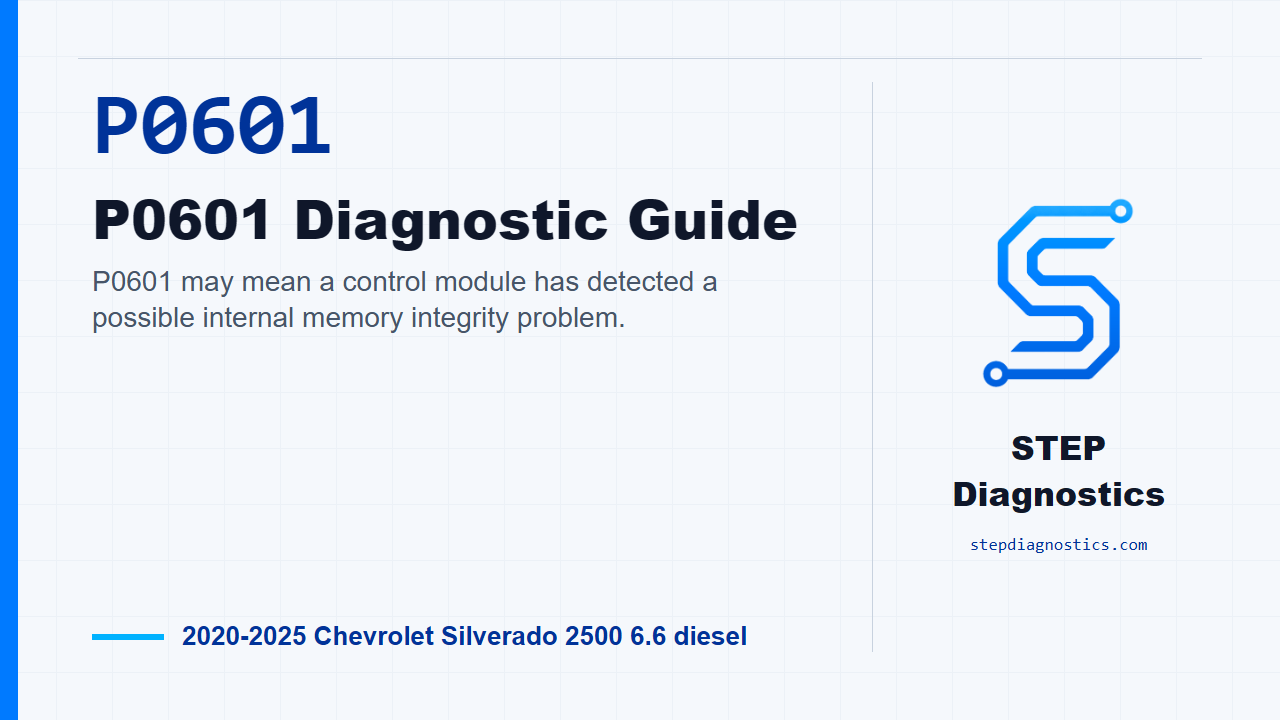P0601 P0601 Diagnostic Guide for 2020-2025 Chevrolet Silverado 2500 6.6 diesel