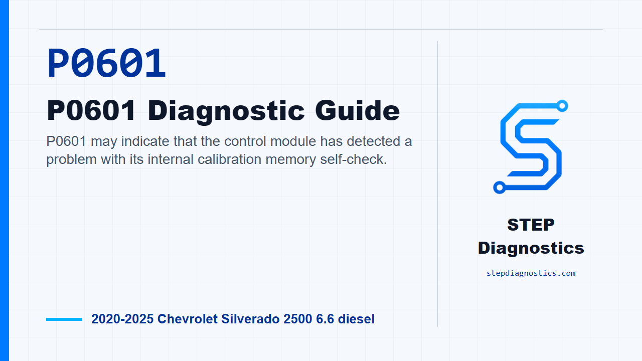 P0601 P0601 Diagnostic Guide for 2020-2025 Chevrolet Silverado 2500 6.6 diesel