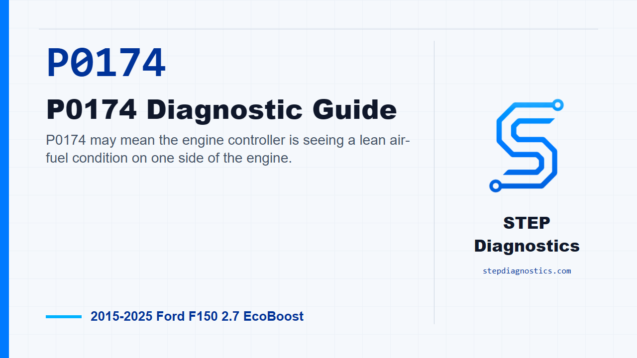 P0174 P0174 Diagnostic Guide for 2015-2025 Ford F150 2.7 EcoBoost