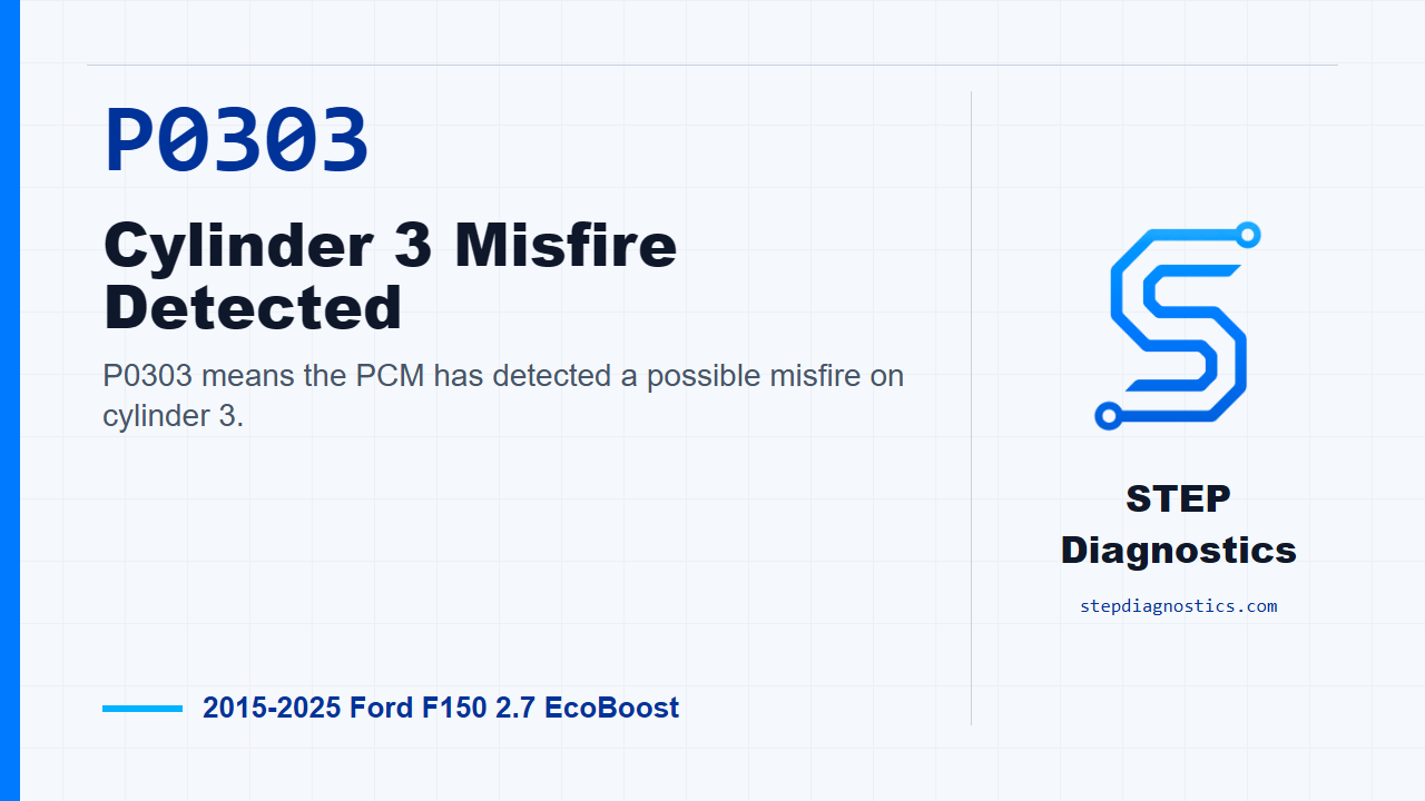 P0303 Cylinder 3 Misfire Detected for 2015-2025 Ford F150 2.7 EcoBoost