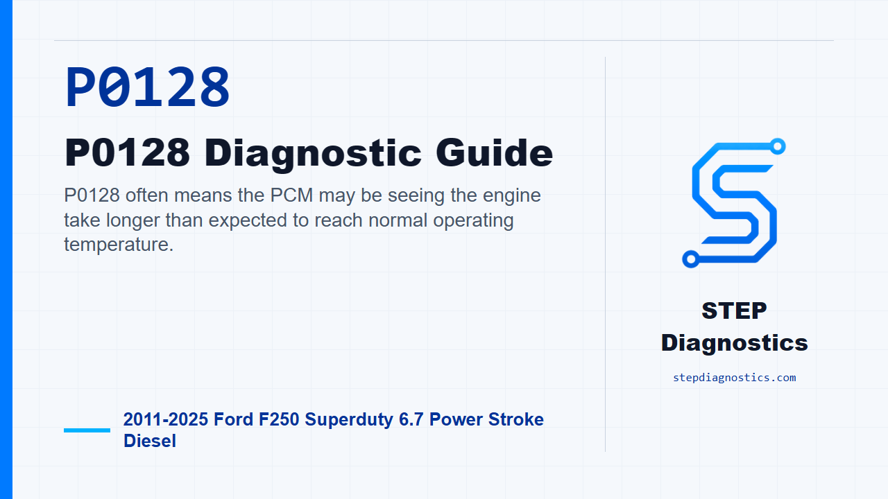 P0128 P0128 Diagnostic Guide for 2011-2025 Ford F250 Superduty 6.7 Power Stroke Diesel