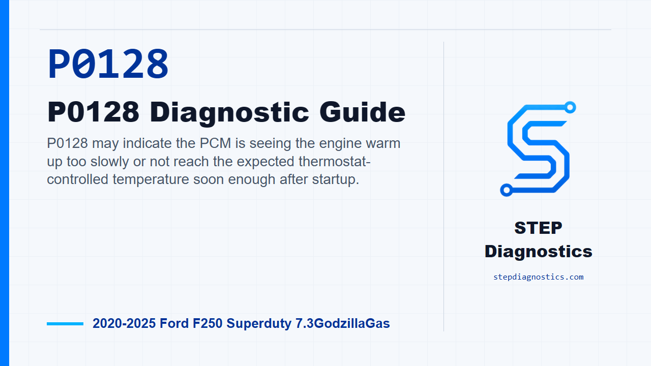 P0128 P0128 Diagnostic Guide for 2020-2025 Ford F250 Superduty 7.3GodzillaGas