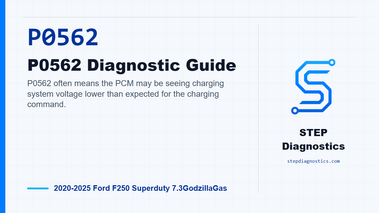 P0562 P0562 Diagnostic Guide for 2020-2025 Ford F250 Superduty 7.3GodzillaGas