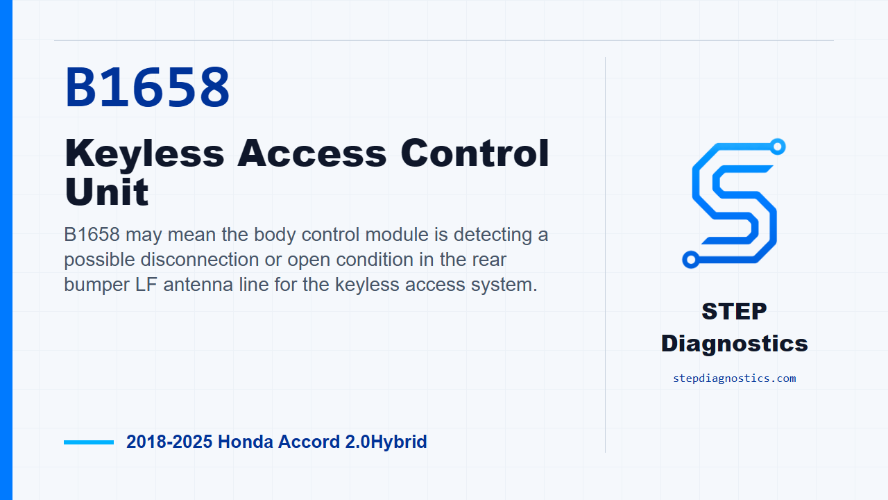 B1658 Keyless Access Control Unit for 2018-2025 Honda Accord 2.0Hybrid