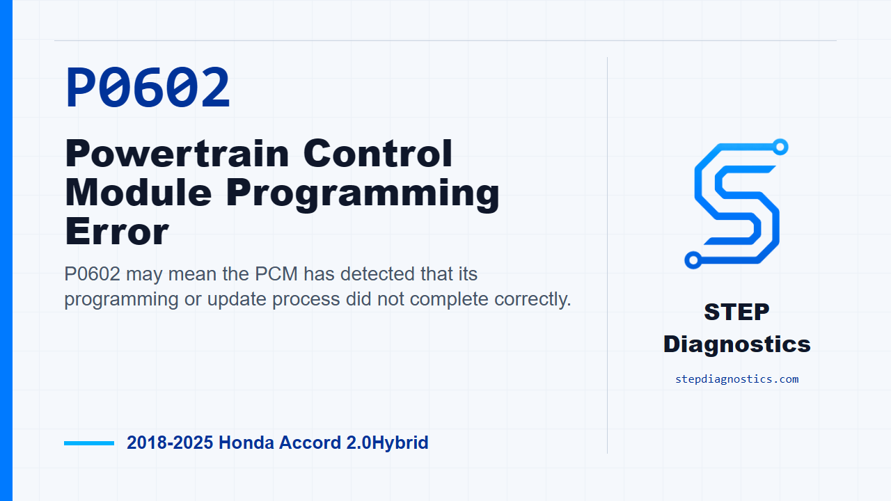 P0602 Powertrain Control Module Programming Error diagnostic guide
