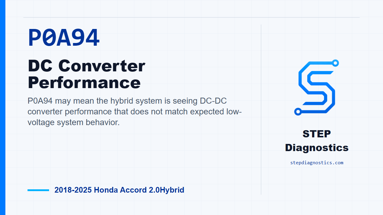 P0A94 DC Converter Performance diagnostic guide