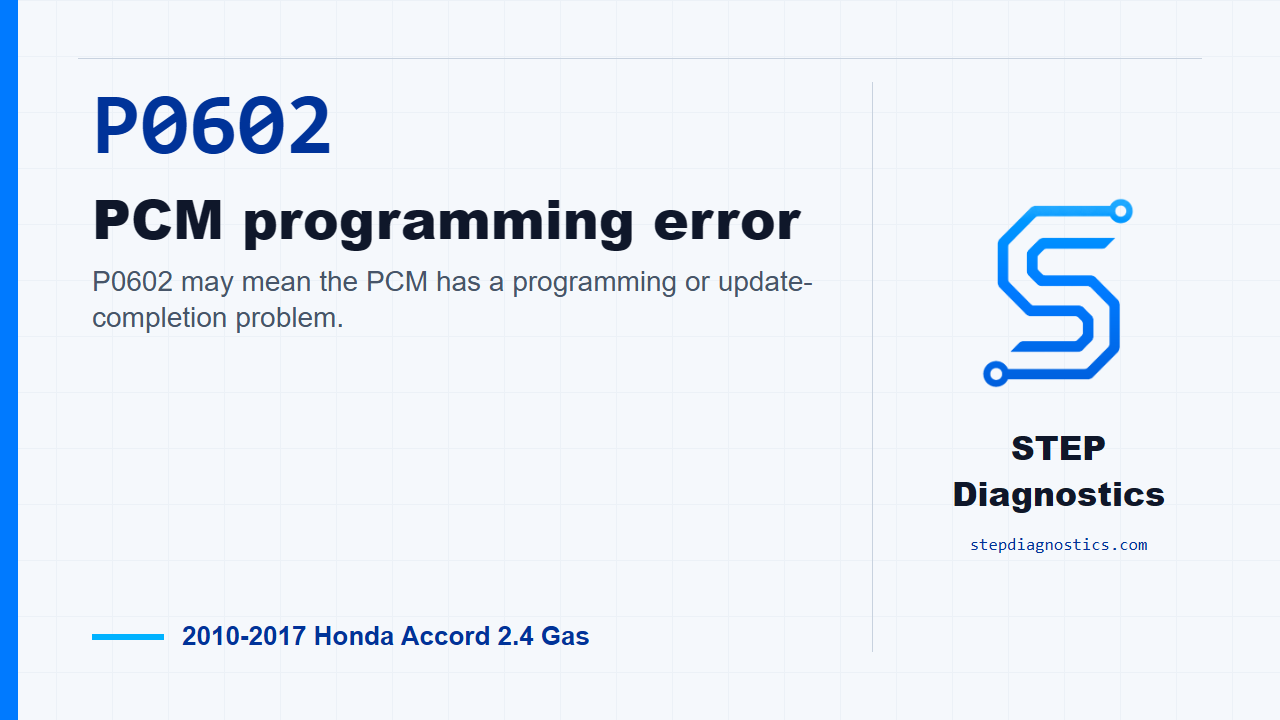 P0602 PCM programming error diagnostic guide