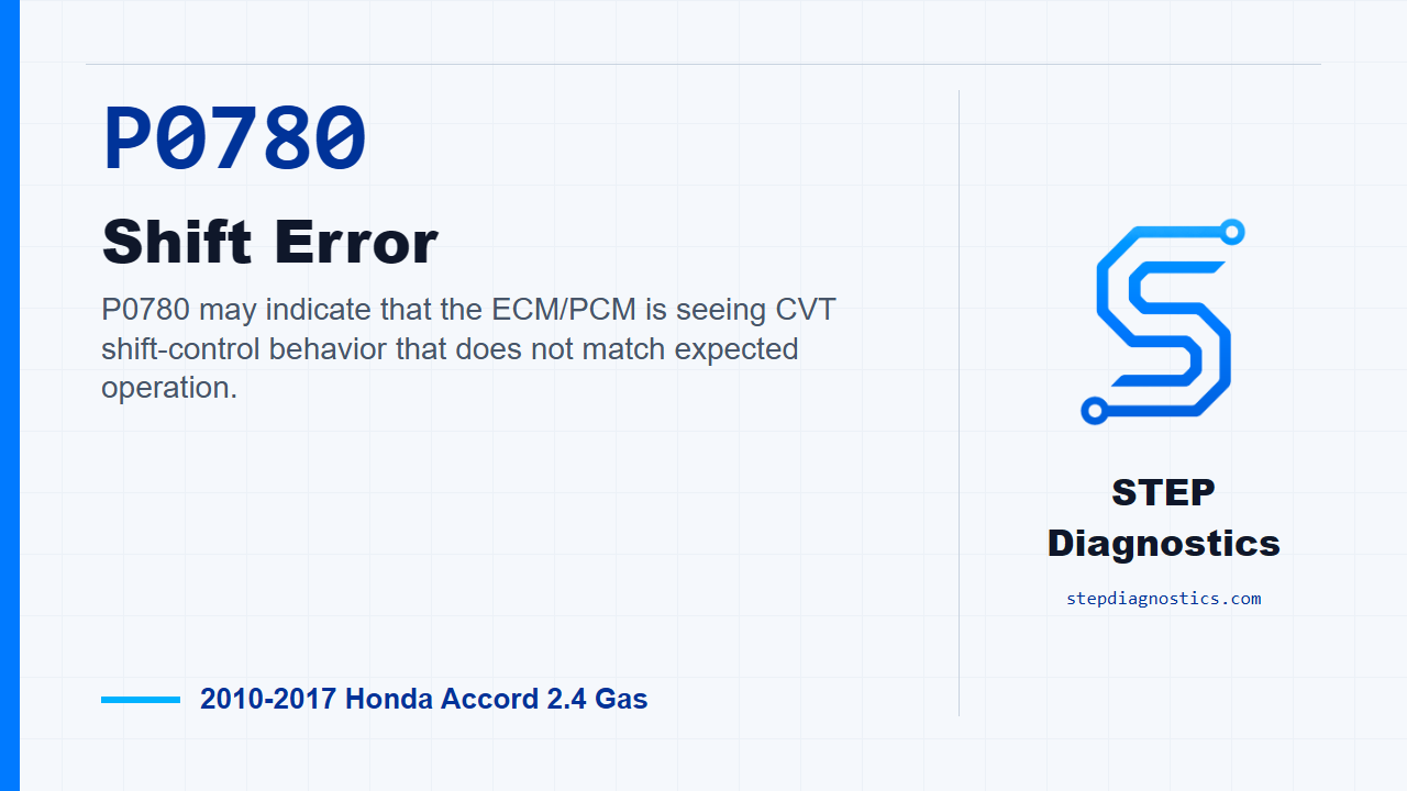 P0780 Shift Error diagnostic guide