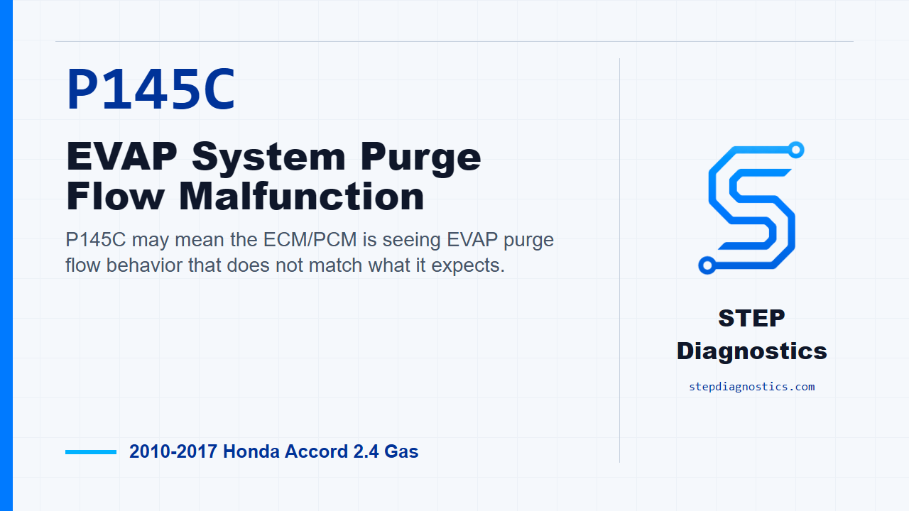 P145C EVAP System Purge Flow Malfunction diagnostic guide