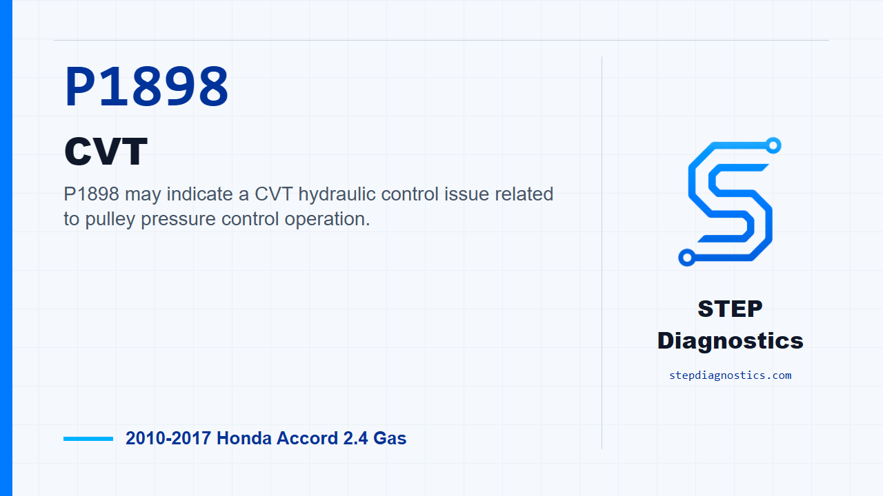 P1898 CVT diagnostic guide