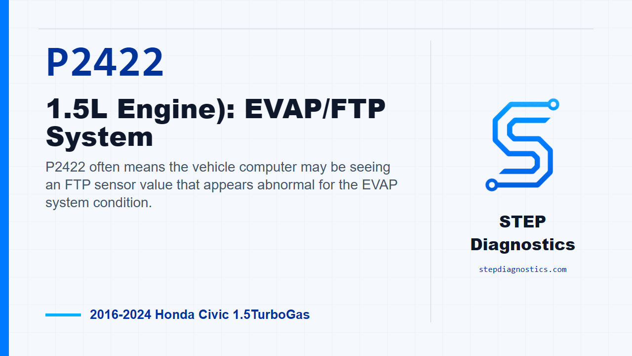 P2422 1.5L Engine): EVAP/FTP System for 2016-2024 Honda Civic 1.5TurboGas