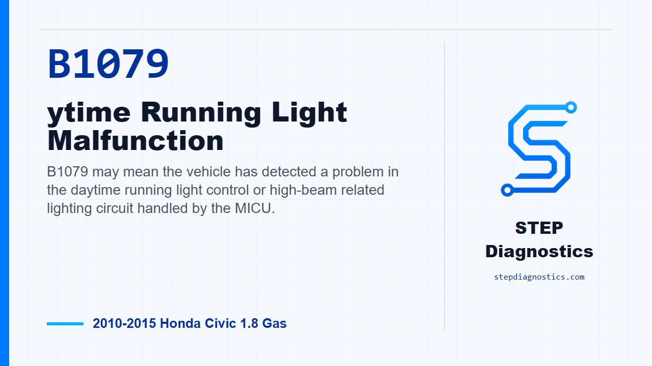 B1079 ytime Running Light Malfunction diagnostic guide