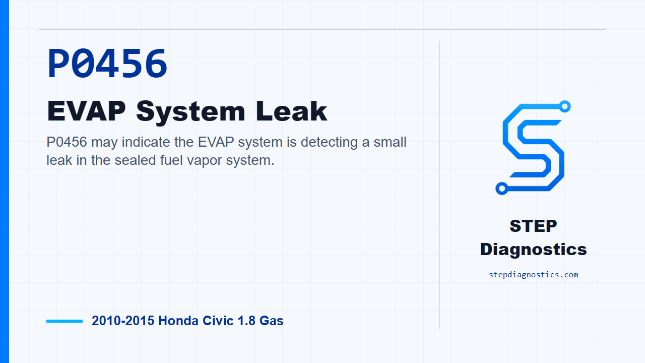 P0456 EVAP System Leak for 2010-2015 Honda Civic 1.8 Gas