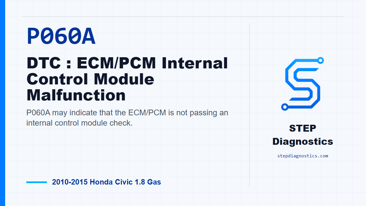 P060A DTC : ECM/PCM Internal Control Module Malfunction diagnostic guide