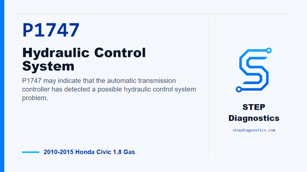 P1747 Hydraulic Control System diagnostic guide