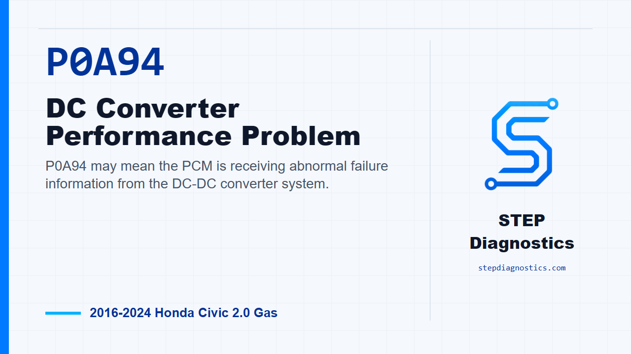 P0A94 DC Converter Performance Problem diagnostic guide