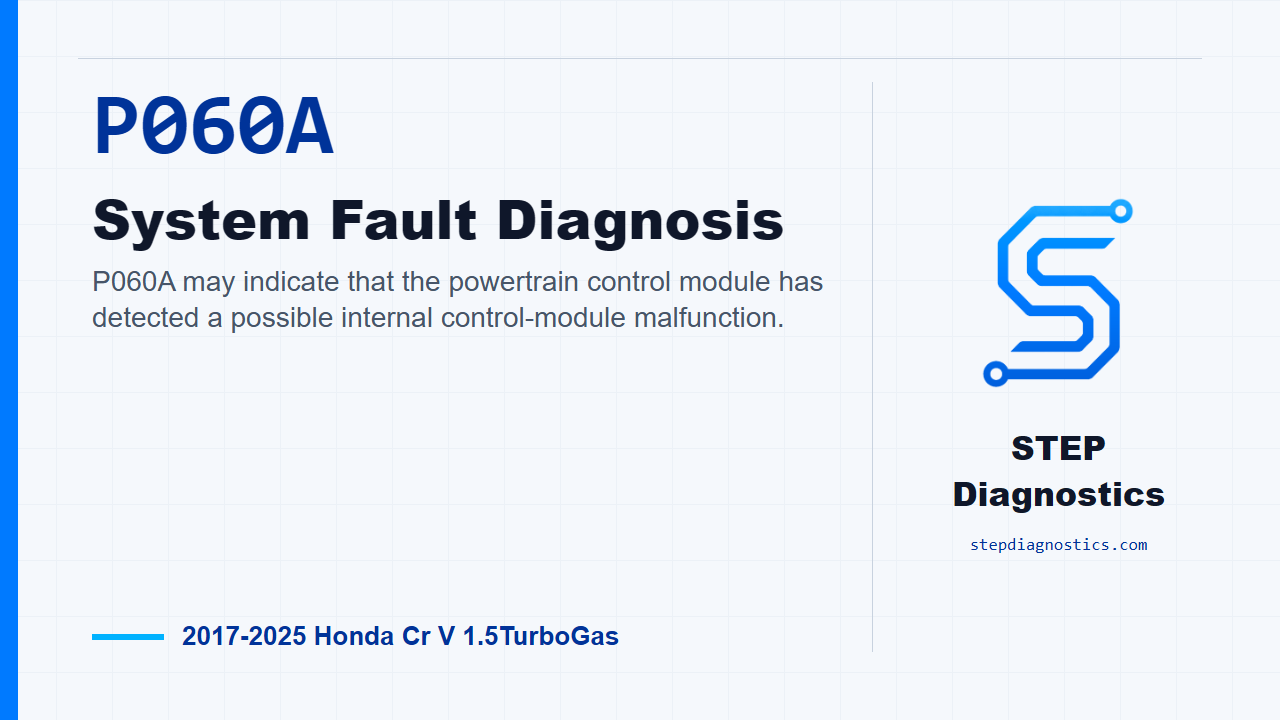 P060A System Fault Diagnosis diagnostic guide