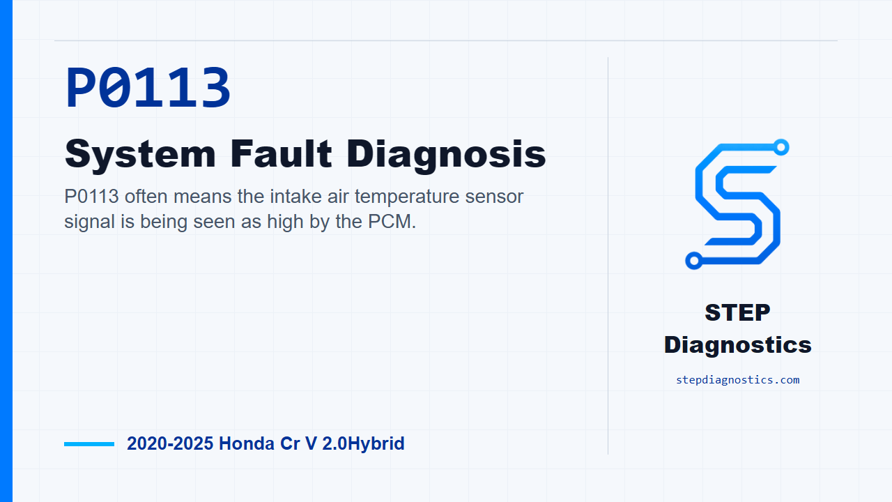 P0113 System Fault Diagnosis for 2020-2025 Honda Cr V 2.0Hybrid