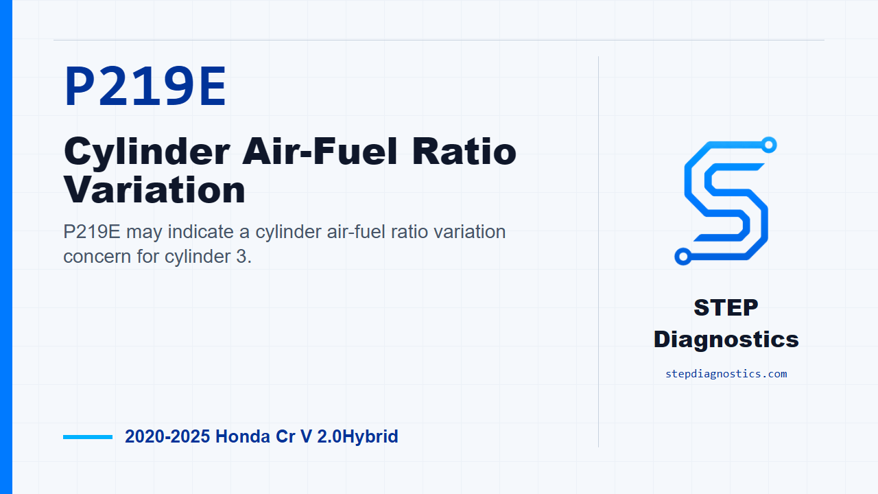 P219E Cylinder Air-Fuel Ratio Variation for 2020-2025 Honda Cr V 2.0Hybrid
