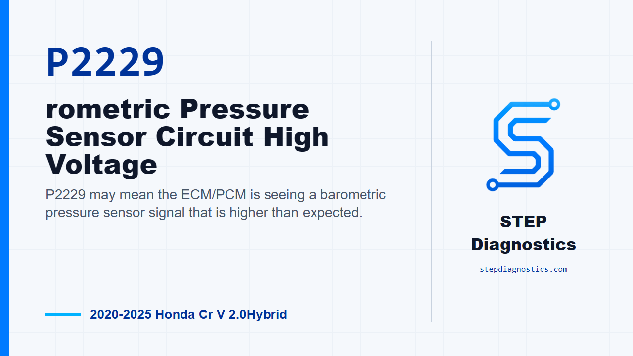 P2229 rometric Pressure Sensor Circuit High Voltage diagnostic guide
