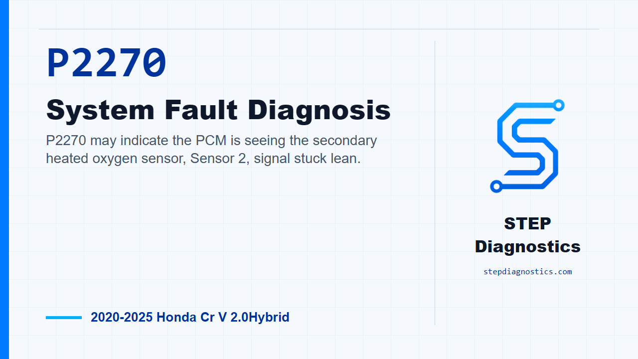 P2270 System Fault Diagnosis diagnostic guide