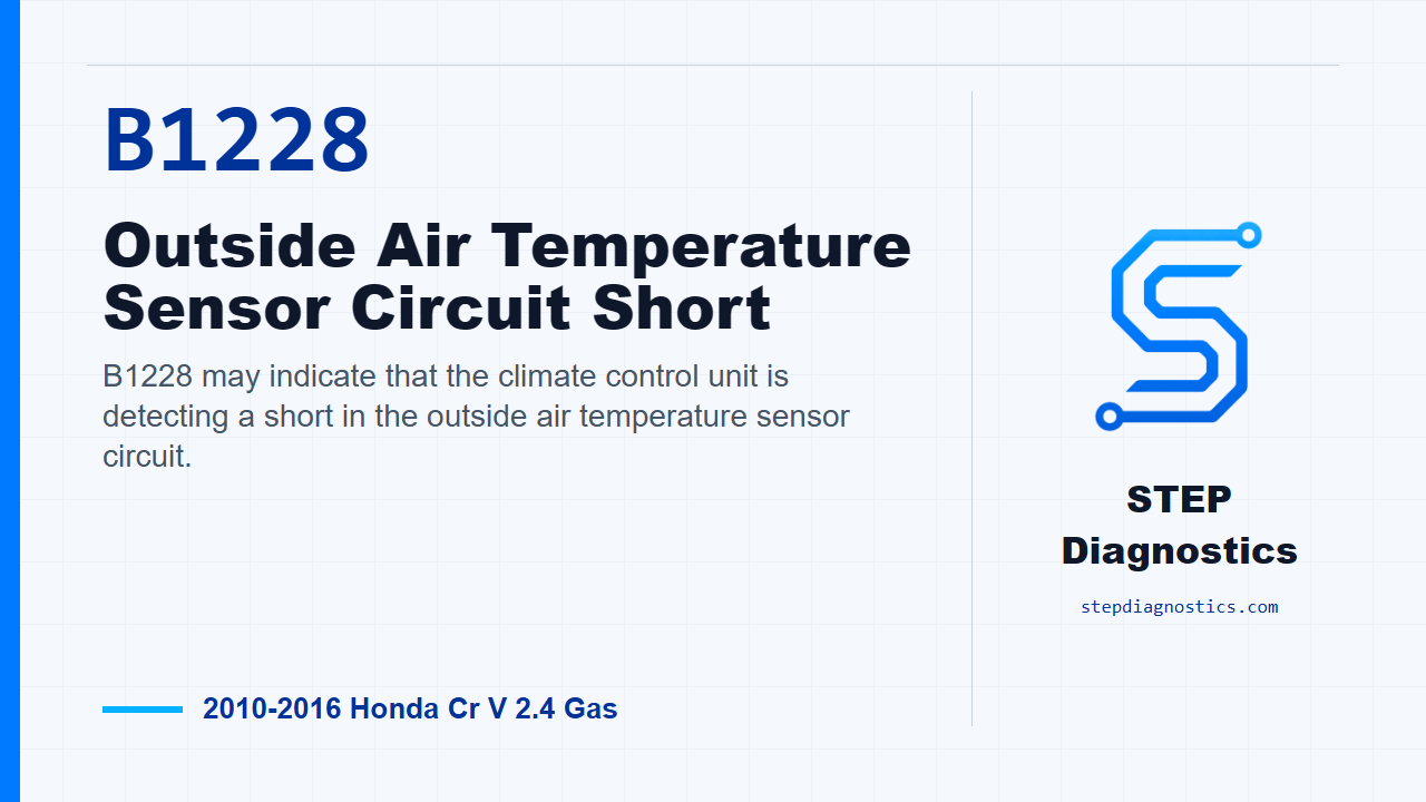 B1228 Outside Air Temperature Sensor Circuit Short diagnostic guide