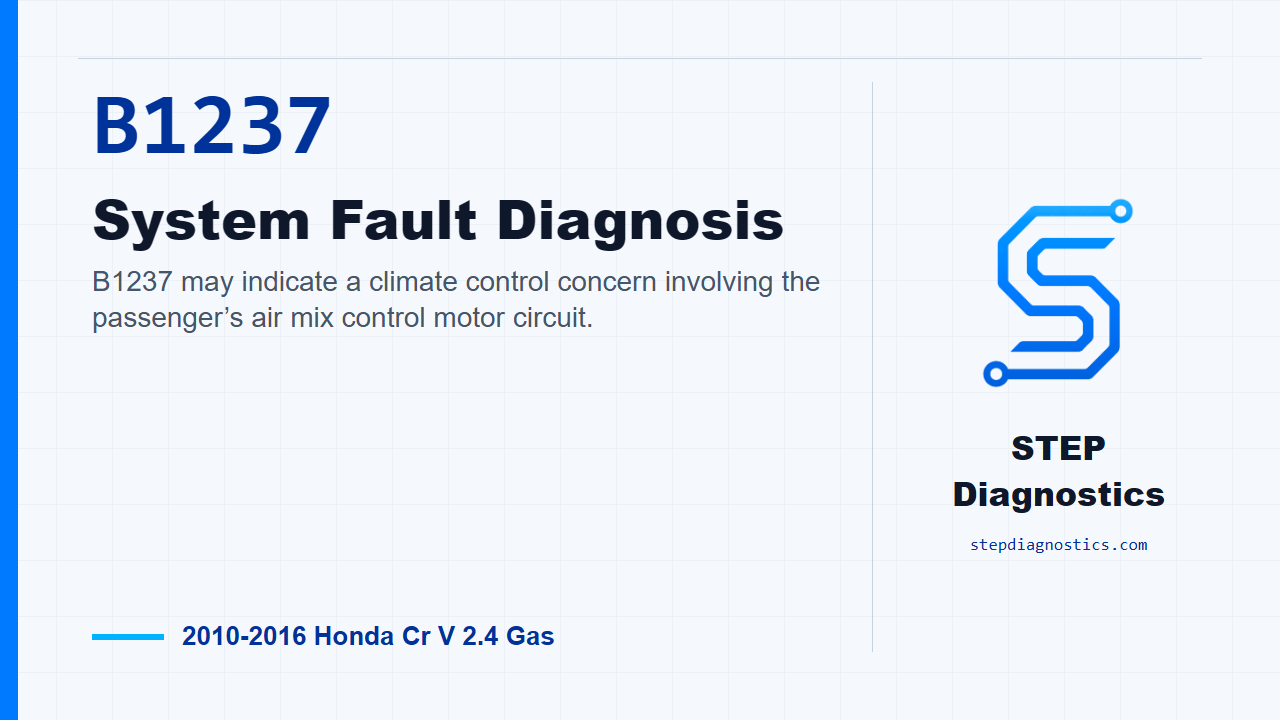 B1237 System Fault Diagnosis diagnostic guide