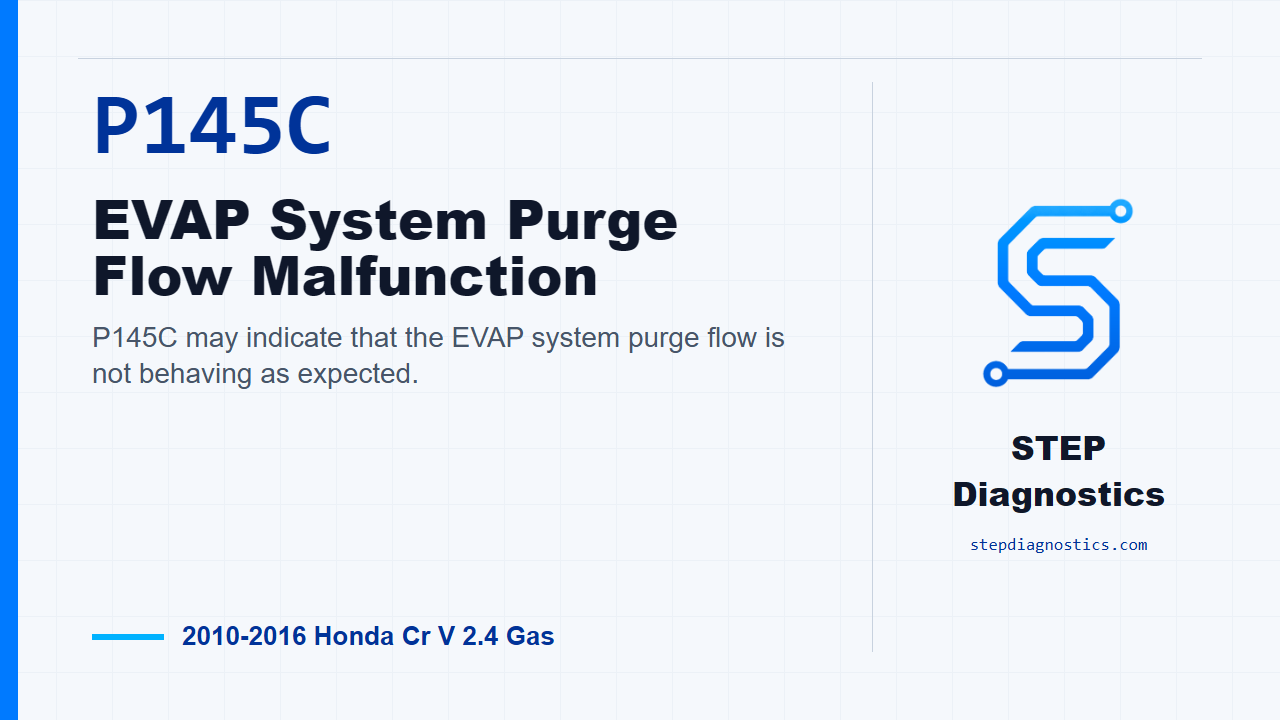 P145C EVAP System Purge Flow Malfunction diagnostic guide