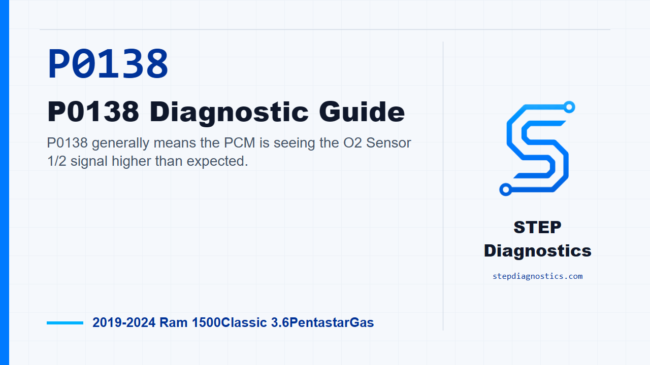 P0138 P0138 Diagnostic Guide for 2019-2024 Ram 1500Classic 3.6PentastarGas