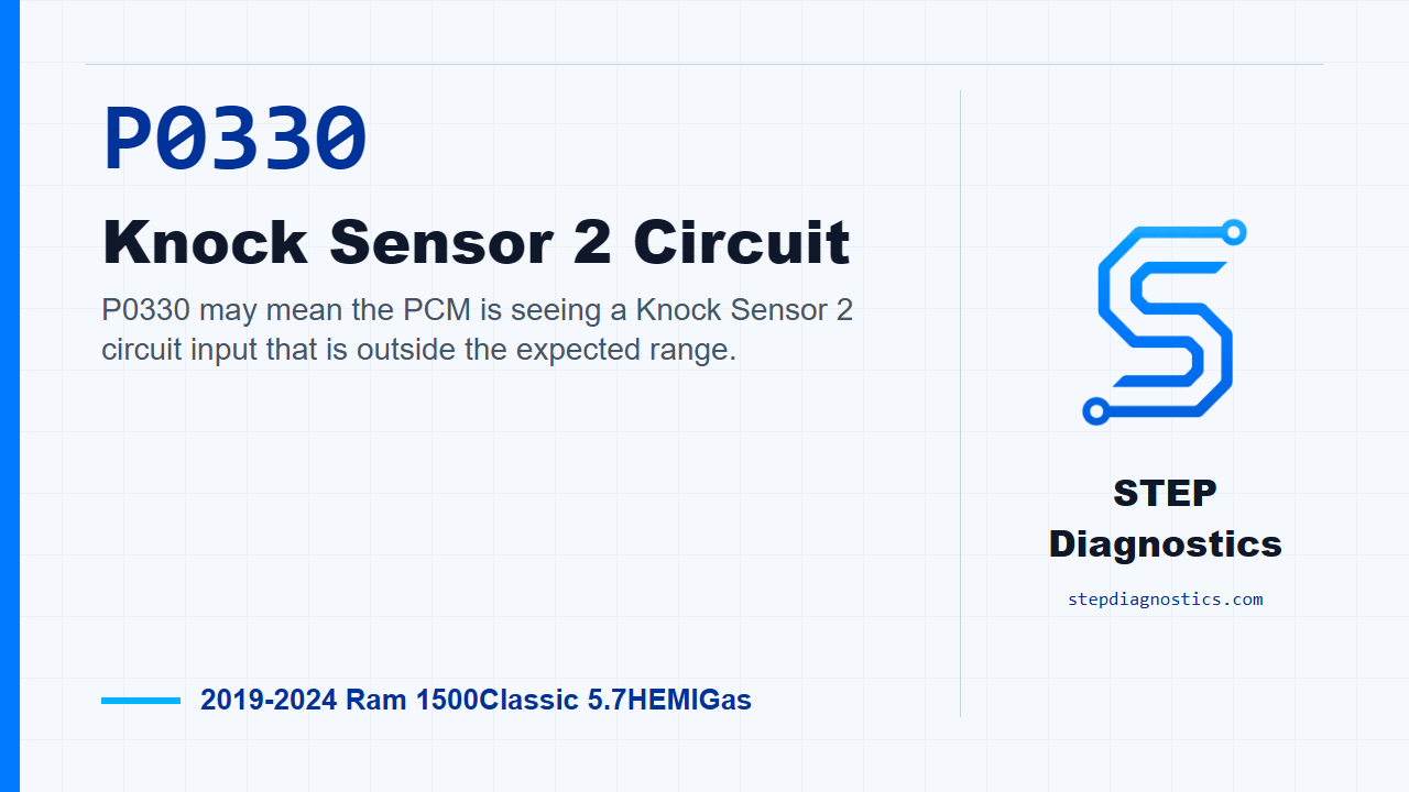 P0330 Knock Sensor 2 Circuit diagnostic guide