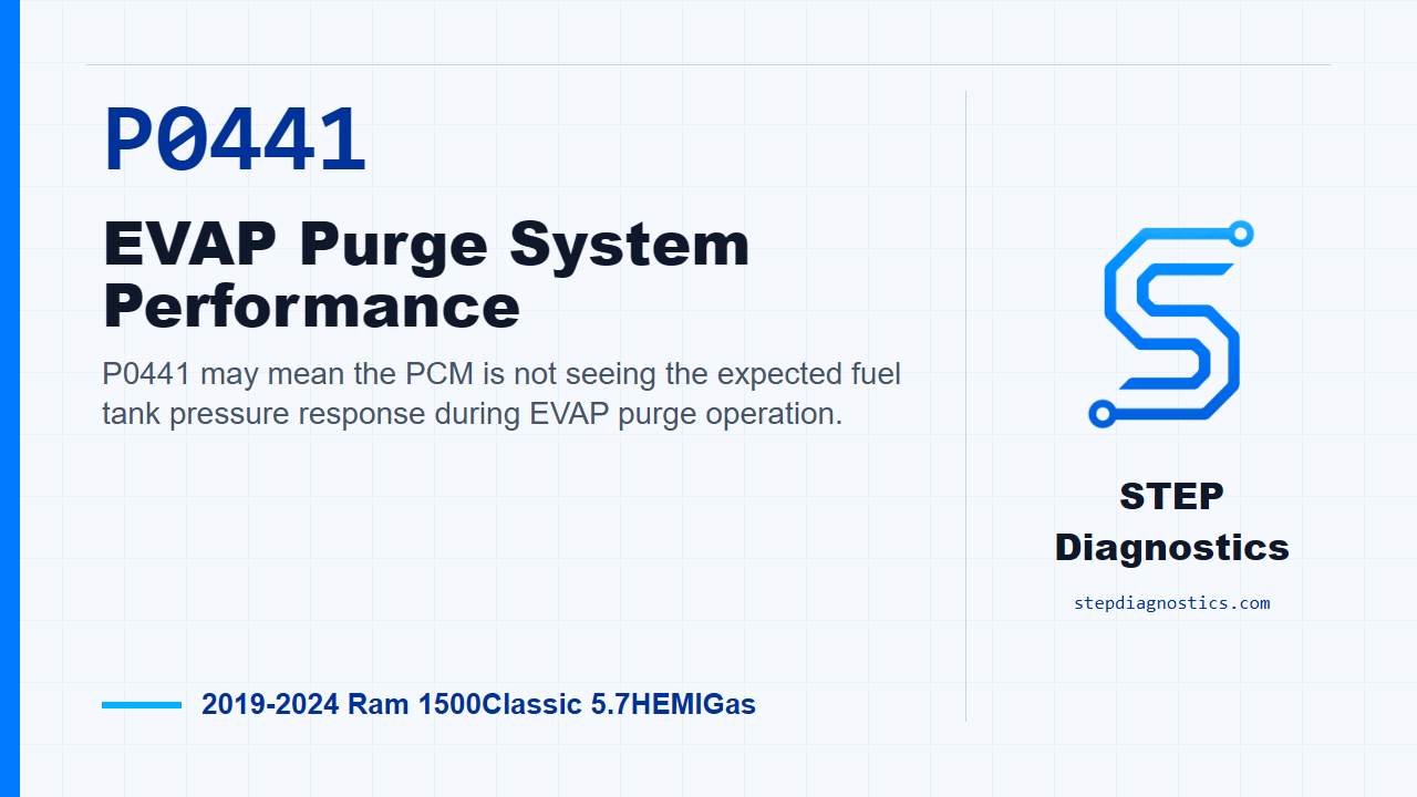 P0441 EVAP Purge System Performance diagnostic guide