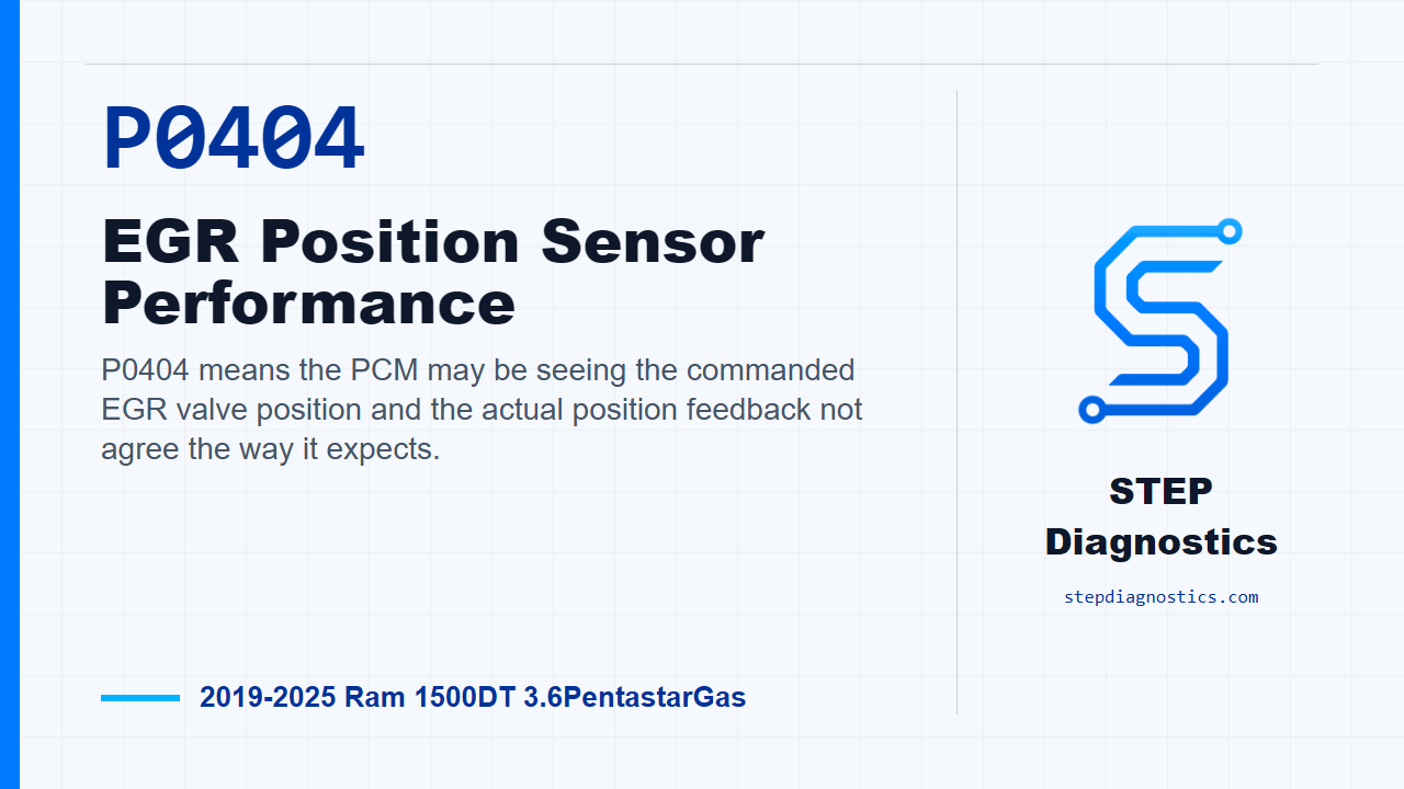 P0404 EGR Position Sensor Performance diagnostic guide