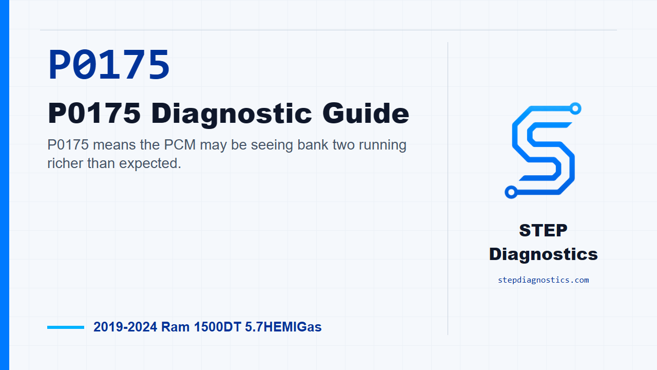 P0175 P0175 Diagnostic Guide for 2019-2024 Ram 1500DT 5.7HEMIGas