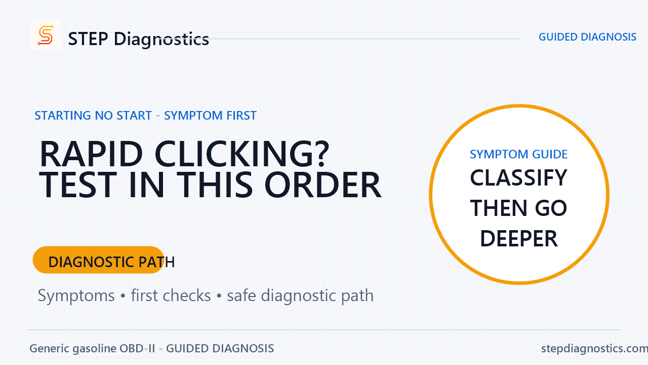 Rapid Clicking When Starting: Build the Correct Test Order diagnostic guide cover