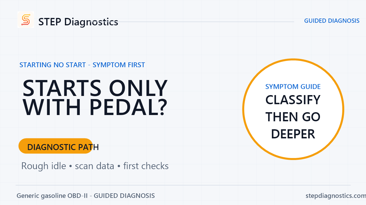 Engine Starts Only When You Press the Accelerator diagnostic guide cover