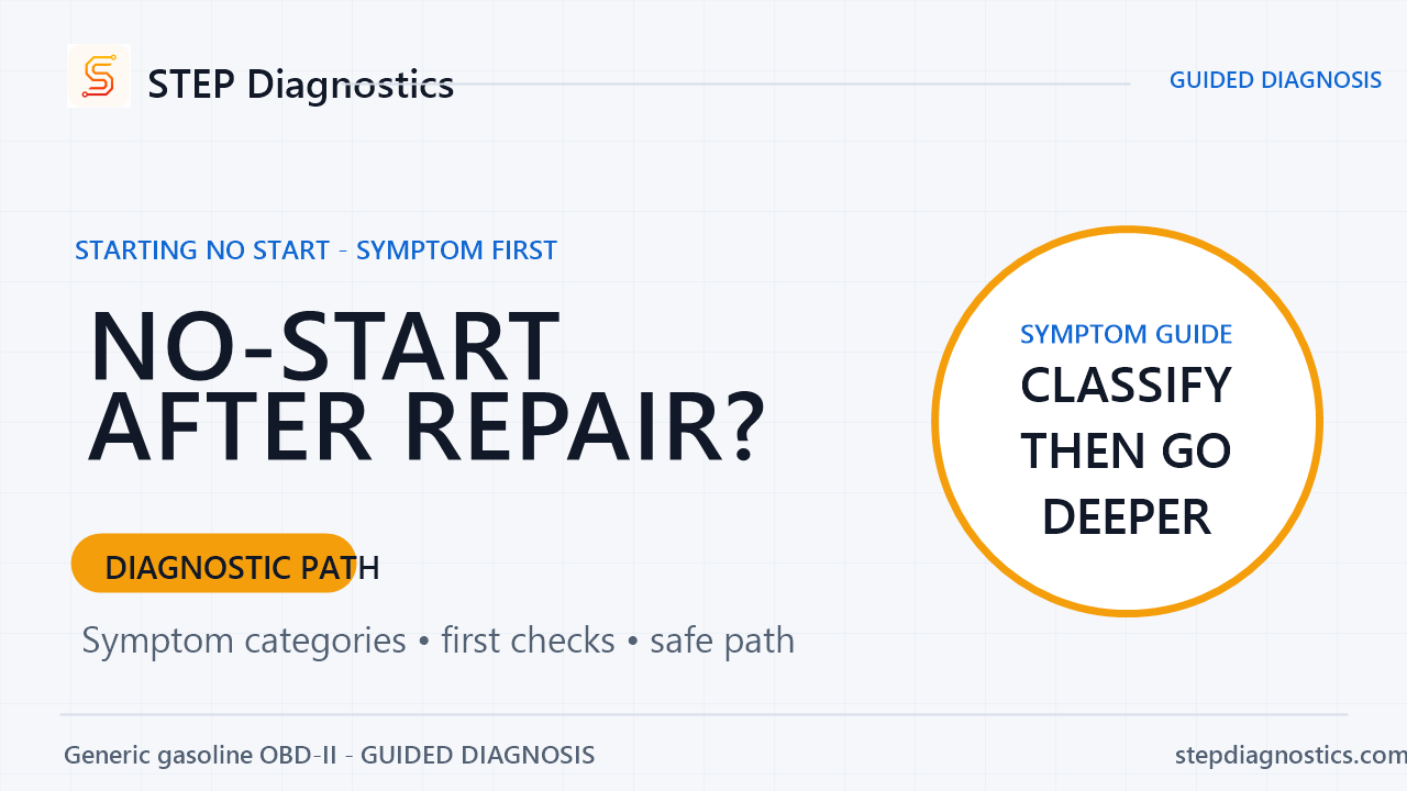 No-Start After a Recent Repair: Retrace What Changed diagnostic guide cover