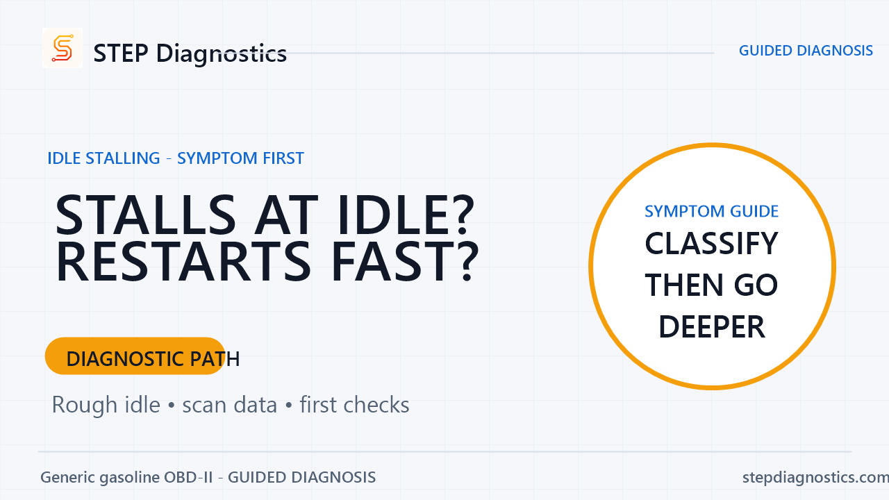 Engine Stalls at Idle but Restarts Immediately diagnostic guide cover
