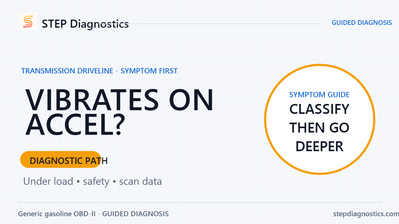 Vehicle Vibrates Only During Acceleration: Choose the Right Diagnostic Direction diagnostic guide cover